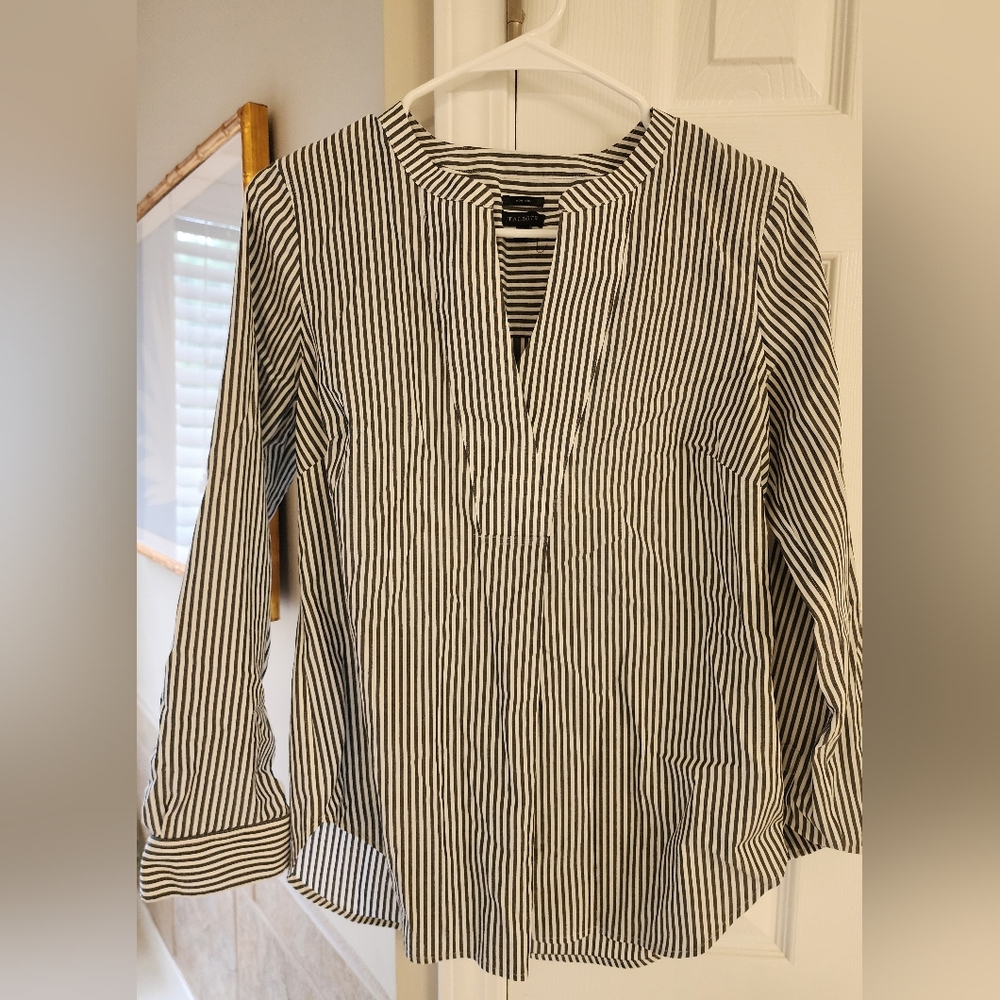 Talbots Monochrome Striped Top